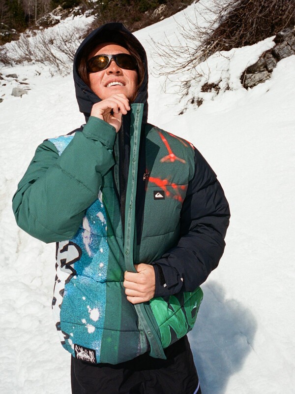 Quiksilver - Peter Sutherland Nomad - Heren Zwart Gewatteerde Jas