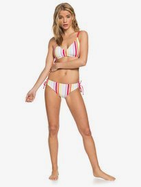 Printed Beach Classics Fixed Triangle Bikini Top For Women Roxy