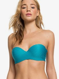 Golden Breeze Moulded Bandeau Bikini Top Roxy