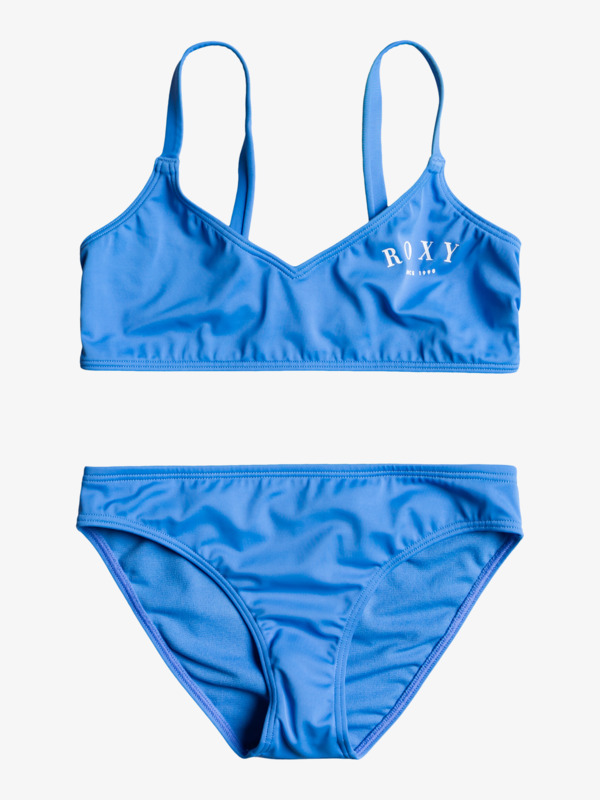 Just Good Vibes Athletic Triangle Bikini Set For Girls Roxy