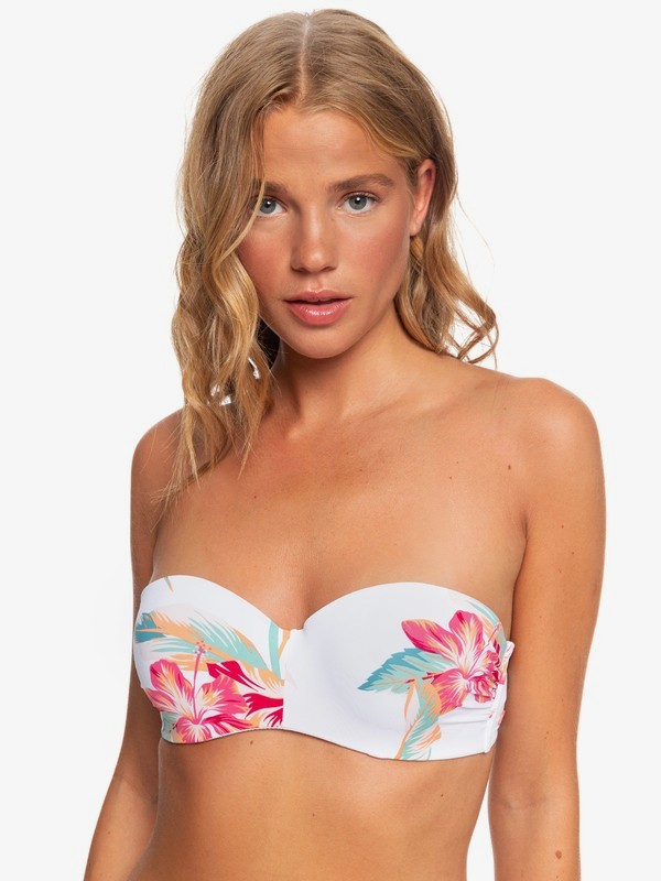 Lahaina Bay Moulded Bandeau Bikini Top Roxy