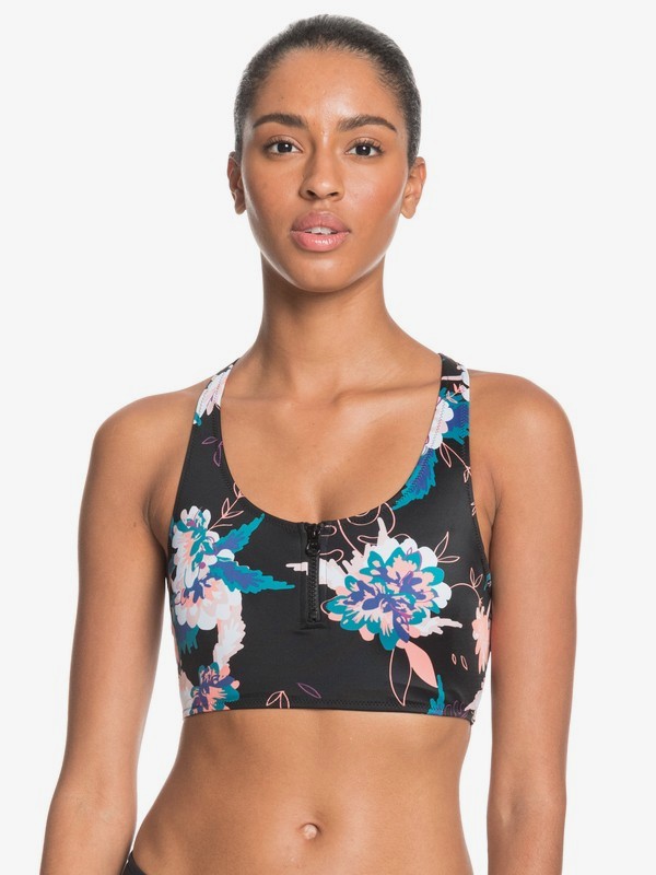 Roxy Fitness Top Sujetador De Bikini Para Mujer Roxy