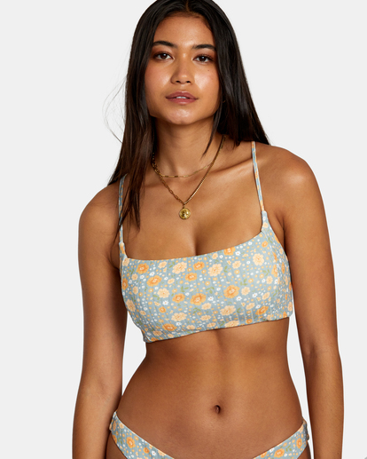 Mums Rib Top De Bikini Cruzado En La Espalda Para Mujer Rvca