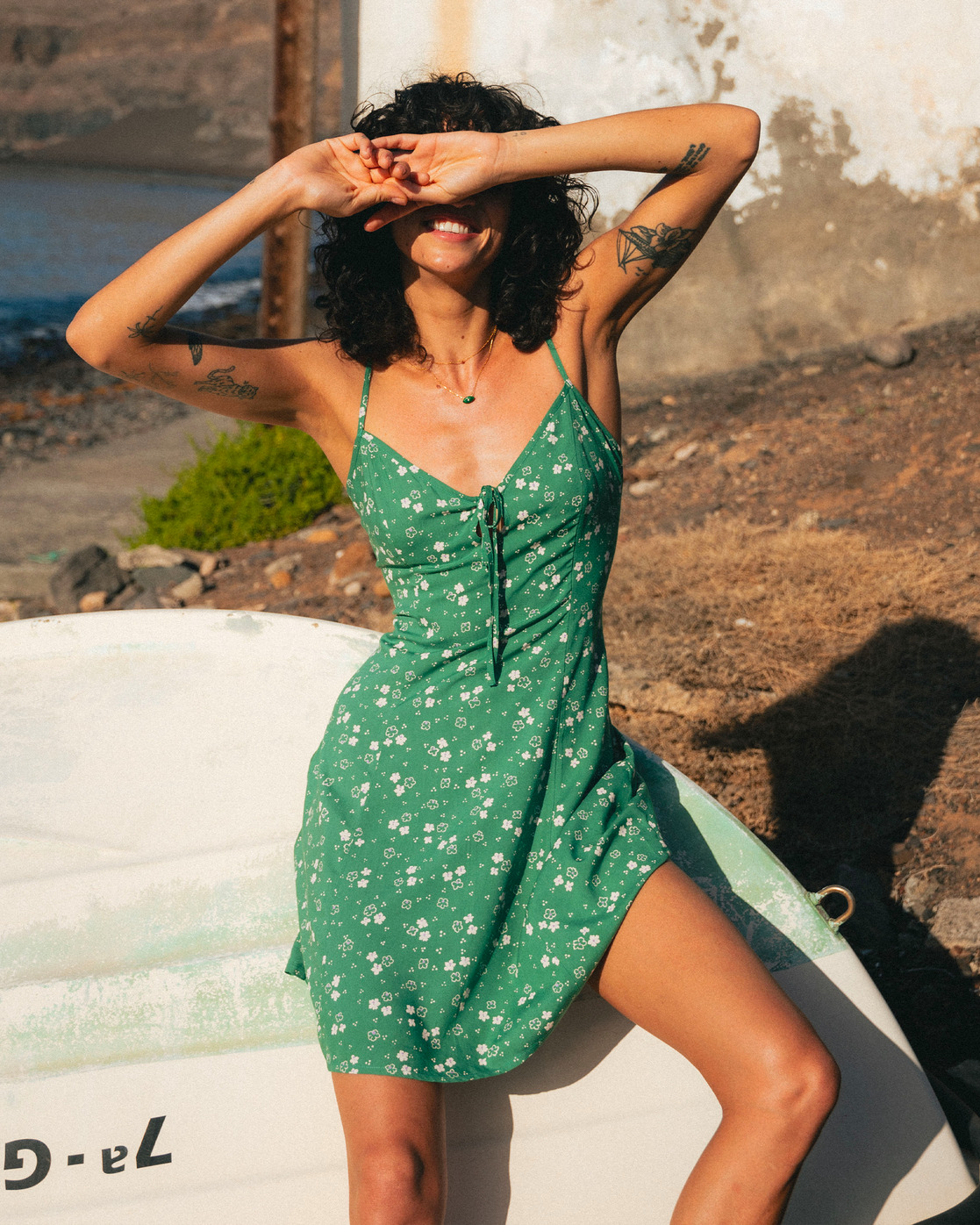 Island Love - Women's Green Mini Dress