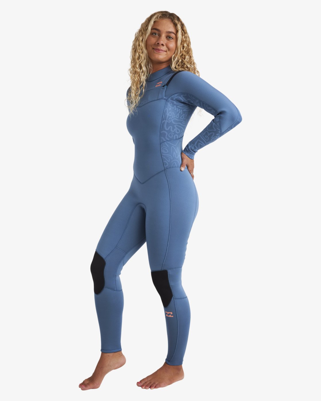 3/2mm Synergy Natural - Women's Blue Chest Zip GBS Wetsuit | Billabong
