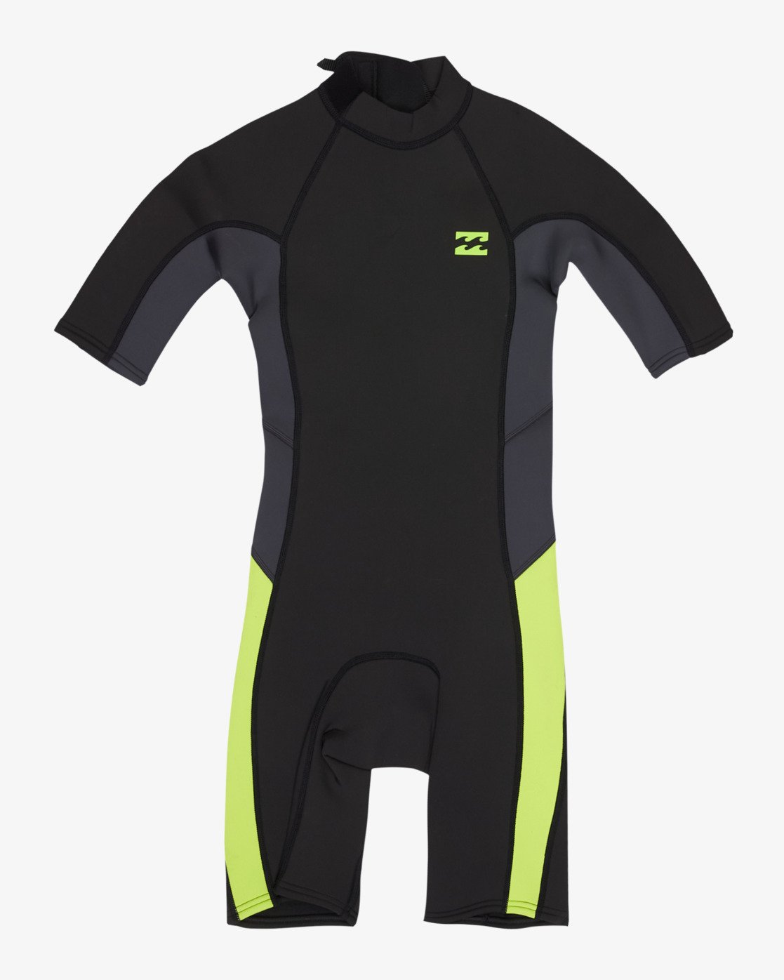 2/2mm Absolute - Boys 8-16's Black Short Sleeve Back Zip