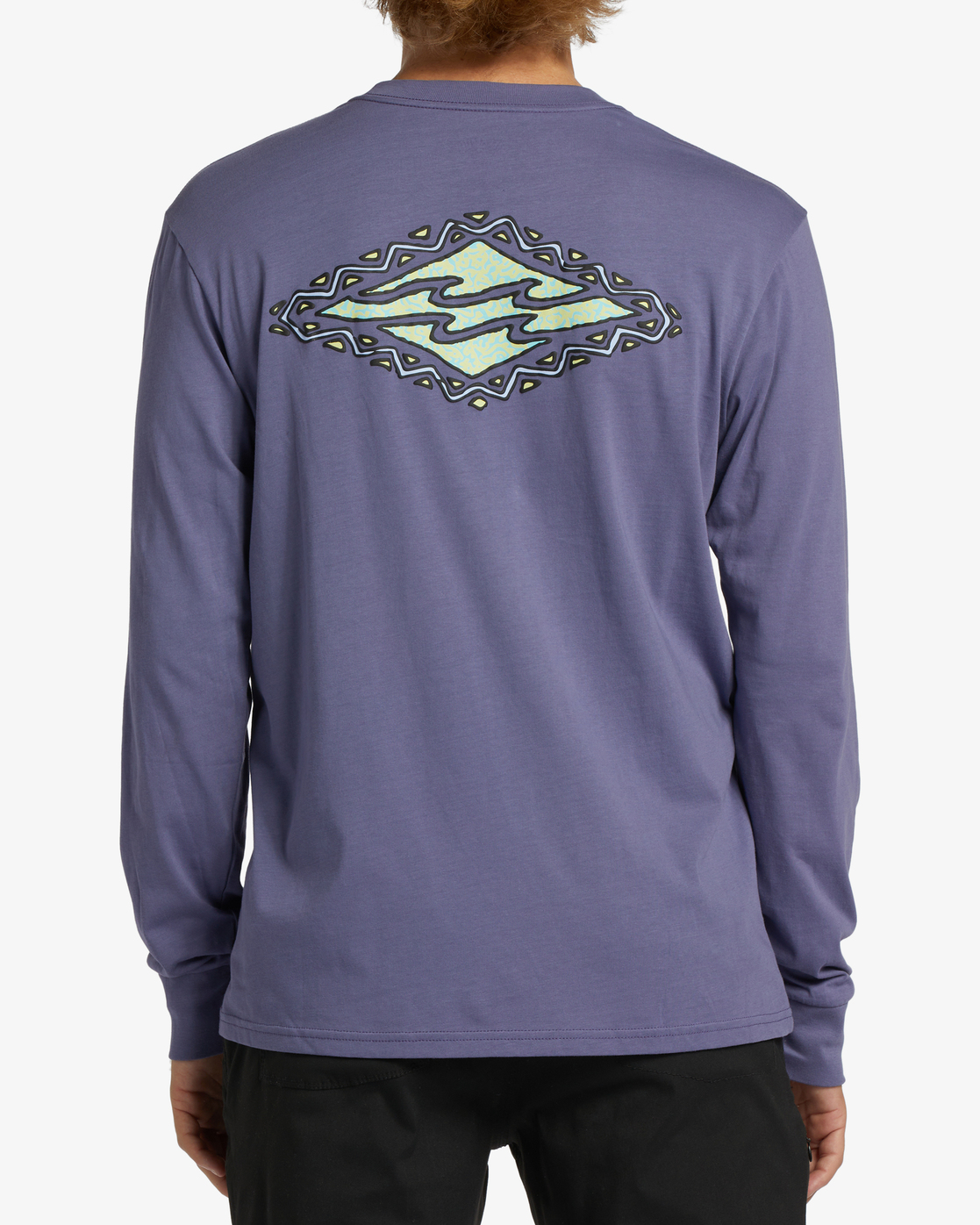 Crayon Wave - Long Sleeve T-Shirt for Men - Men's Purple Long