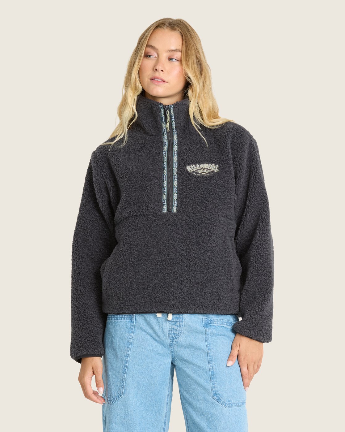 HORIZON SHERPA MOCK NECK - Black | Billabong