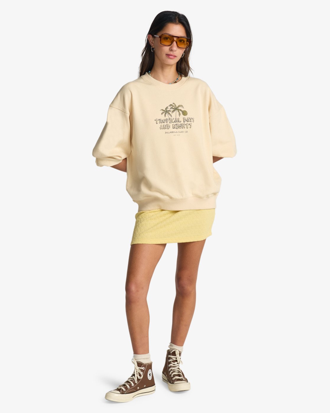 All The Days Kendall - Women's White Sweatshirt | Billabong