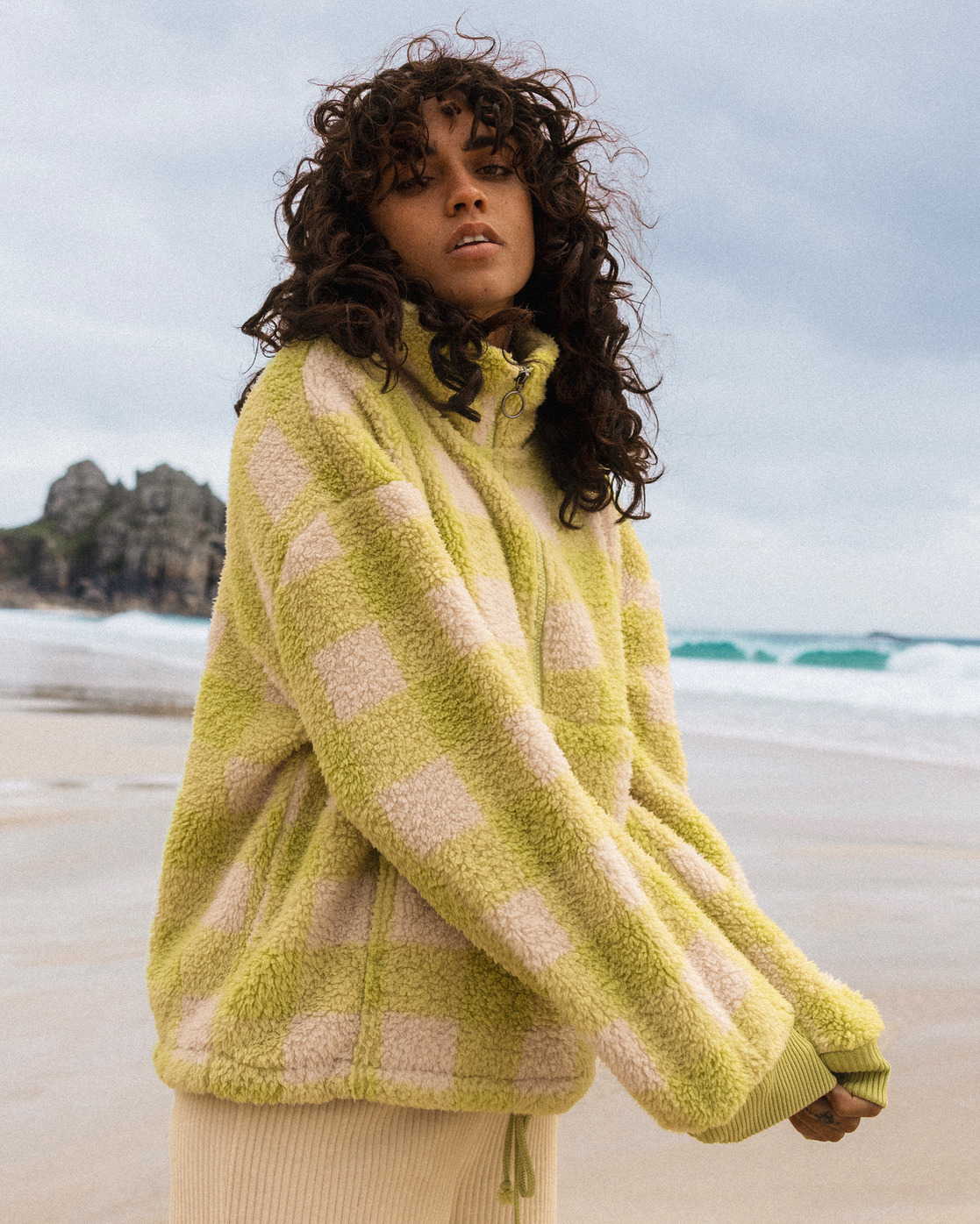 Time Off - Women's Green Half-Zip Fleece | Billabong