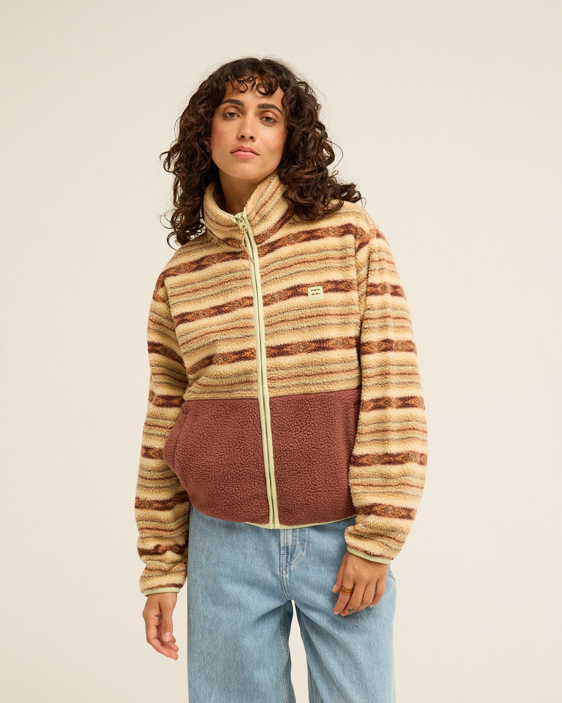 Rock Jetty - Women's Brown Sherpa Zip Fleece | Billabong