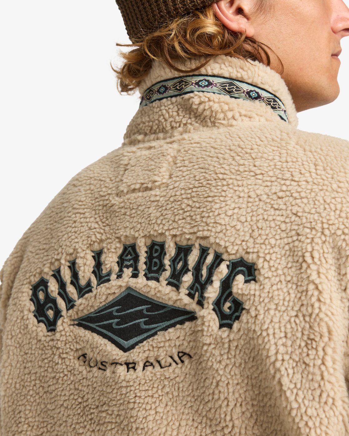 BILLABONG - セッキー Boundary Tombstone - Men's White Half Zip Mock Neck Fleece | Billabong