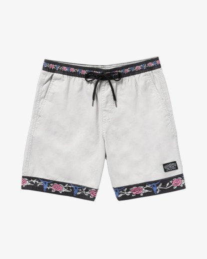billabong, Occy Short Larry - Short de calle con cintura elástica para hombre, SILVER (sil) Occy Short Larry - 17" Elasticated Shorts for Men  24A102500