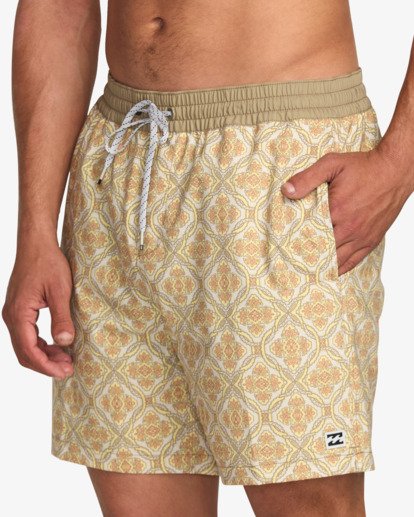 billabong, Good Times 16" - Layback Swim Shorts for Men, LEMON (lem) Good Times 16" - Layback Swim Shorts for Men  24A251501