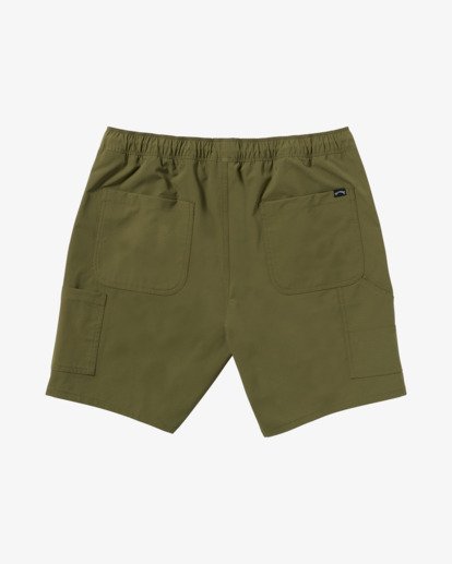 billabong, Surftrek 18" - Elastic Waist Walkshorts for Men, OLIVE (olv) Surftrek 18" - Elastic Waist Walkshorts for Men  24A321509