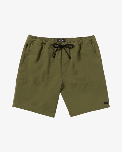 billabong, Surftrek 18" - Elastic Waist Walkshorts for Men, OLIVE (olv) Surftrek 18" - Elastic Waist Walkshorts for Men  24A321509