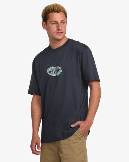 billabong, Flourish - T-shirt à manches courtes pour homme, AGED INDIGO (ain) Flourish - Short Sleeves T-Shirt for Men  24A351524