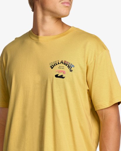 billabong, Arch Fade Premium - T-Shirt à manches courtes pour Homme, DUST YELLOW (dyl) Arch Fade Premium - Short Sleeve T-Shirt for Men  24A353500