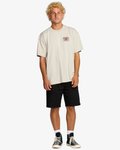 billabong, Double Spread Og - T-Shirt für Männer, CHINO (chi) Double Spread Og - Short Sleeve T-Shirt for Men  24A353518
