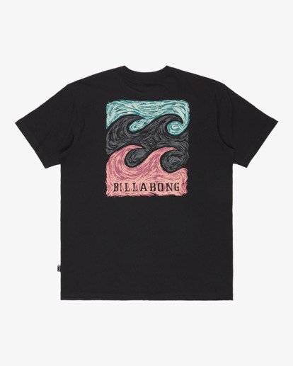 billabong, Crayon Wave Premium - T-Shirt à manches courtes pour Homme, WASHED BLACK (waa) Crayon Wave Premium - Short Sleeve T-Shirt for Men  24A354500