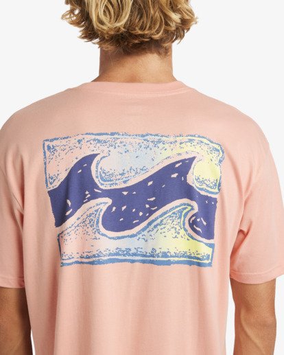 billabong, Crayon Wave Premium - T-Shirt à manches courtes pour Homme, PEACH (pea) Crayon Wave Premium - Short Sleeve T-Shirt for Men  24A354500