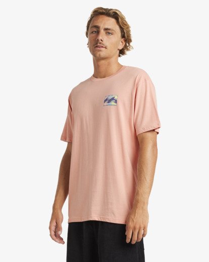 billabong, Crayon Wave Premium - T-Shirt à manches courtes pour Homme, PEACH (pea) Crayon Wave Premium - Short Sleeve T-Shirt for Men  24A354500
