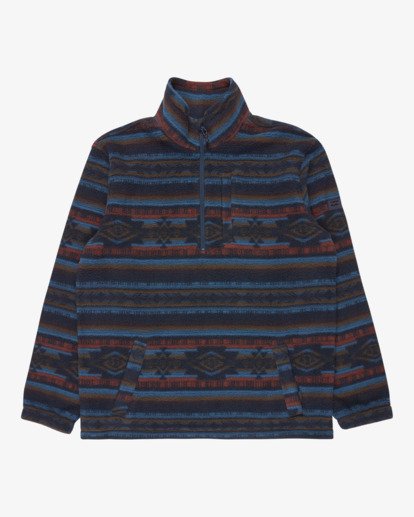 billabong, Boundary - Polaire à col montant zippé pour Homme, NAVY (nvy) Boundary - Half Zip Mock Neck Fleece for Men  24A411507