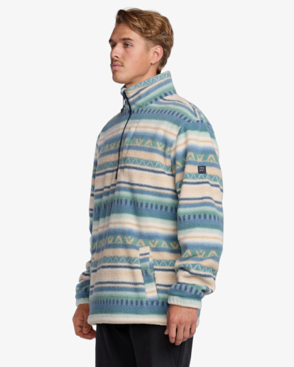 billabong, Boundary - Polaire à col montant zippé pour Homme, SILVER BIRCH (sib) Boundary - Half Zip Mock Neck Fleece for Men  24A411507