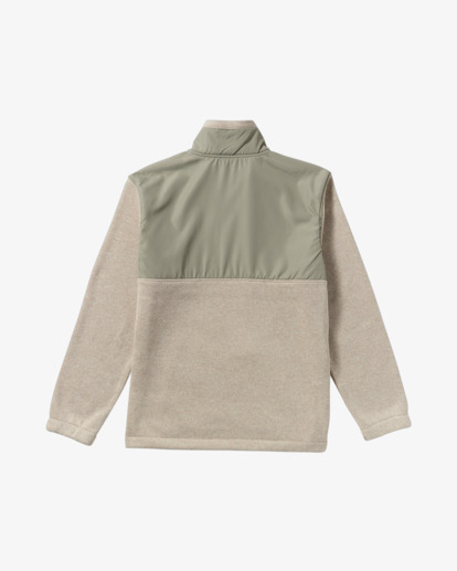 billabong, Boundary Blocked - Polaire à col montant zippé pour Homme, SAND (san) Boundary Blocked - Half Zip Mock Neck Fleece for Men  24A413503