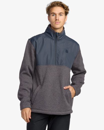Boundary Blocked - Half Zip Mock Neck Fleece for Men  24A413503