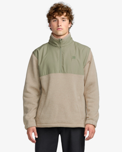 Boundary Blocked - Half Zip Mock Neck Fleece for Men  24A413503