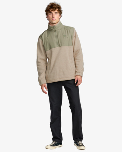 Boundary Blocked - Half Zip Mock Neck Fleece for Men  24A413503