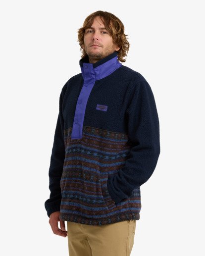 billabong, Boundary Solstice - Sweat en polaire pour Homme, NAVY (nvy) Boundary Solstice - Fleece Top for Men  24A414500