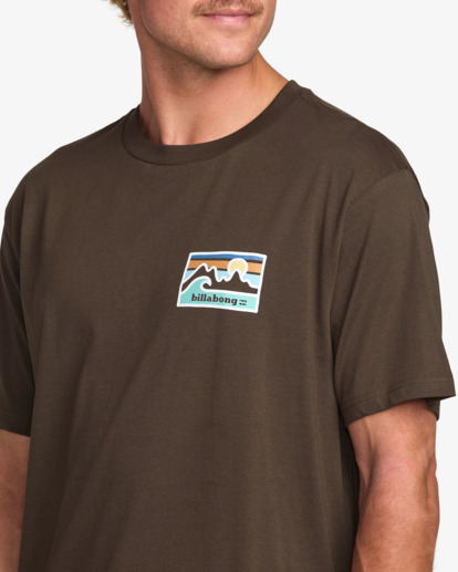 billabong, Range Adiv - Short Sleeve T-Shirt for Men, CHOCOLATE (cho) Range Adiv - Short Sleeve T-Shirt for Men  24A502501