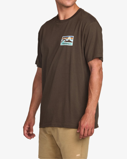 billabong, Range Adiv - Short Sleeve T-Shirt for Men, CHOCOLATE (cho) Range Adiv - Short Sleeve T-Shirt for Men  24A502501