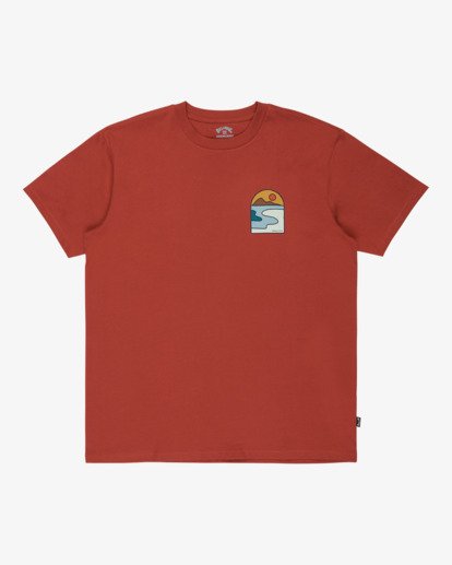 billabong, Sundown A/DIV - T-Shirt à manches courtes pour Homme, BRICK (brk) Sundown A/DIV - Short Sleeve T-Shirt for Men  24A504505