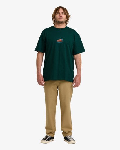 billabong, Reach The Peak A/DIV - Camiseta de manga corta para hombre, SPRUCE GREEN (sug) Reach The Peak A/DIV - Short Sleeve T-Shirt for Men  24A504509
