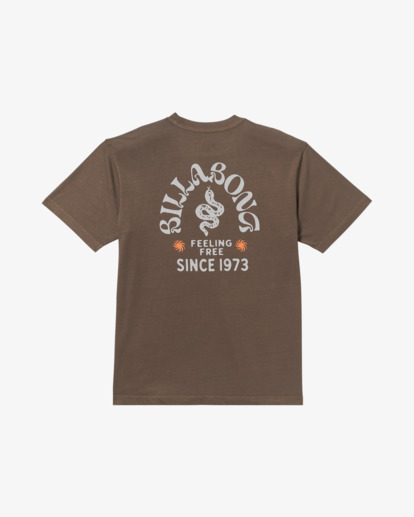 billabong, Coiled Premium Wave Washed - Camiseta de manga corta para hombre, DARK BROWN (dbr) Coiled Premium Wave Washed - Short Sleeve T-Shirt for Men  24A523501