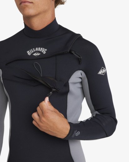 billabong, 4/3mm Absolute Natural - GBS-Neoprenanzug mit Chest-Zip für Männer, ALLOY (aly) 4/3mm Absolute Natural - Chest Zip GBS Wetsuit for Men  24AW191507