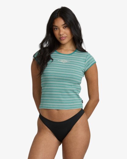 OSLO - Short Sleeves Cropped Top for Women  24B011503