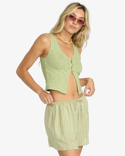 billabong, Bren Knit Tnk - Vest Top for Women, PISTACHIO (gfm0) Bren Knit Tnk - Vest Top for Women  24B022502
