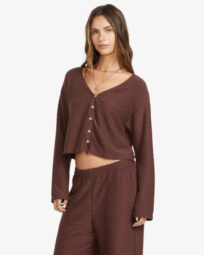 billabong, All I Need Tropics - Long Sleeves Top for Women, CHOC CHIP (rsl0) All I Need Tropics - Long Sleeves Top for Women  24B031500