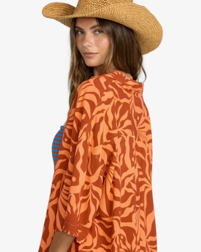 billabong, Beach side - Short Sleeves Shirt for Women, ORANGE SQUEEZE (njy0) Beach side - Short Sleeves Shirt for Women  24B041501