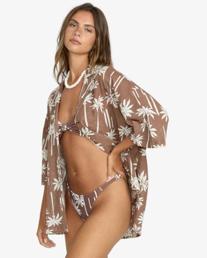 billabong, Beach side - Camiseta de manga corta para Mujer, NUTMEG (nut) Beach side - Short Sleeves Shirt for Women  24B041501