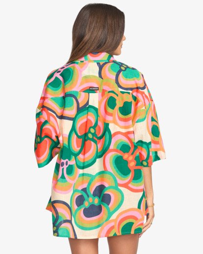 Mami Wata Beach Side - Button Down Shirt for Women  24B042510