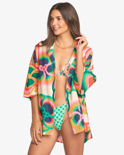 billabong, Mami Wata Beach Side - Haut classique pour Femme, MULTI (mul) Mami Wata Beach Side - Button Down Shirt for Women  24B042510