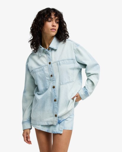 Jade Saltwashed - Oversized Overshirt for Women  24B051601