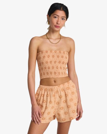 Sun Fade - Elastic Waist Shorts for Women  24B091511