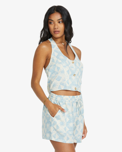 billabong, Sunflower - Short à taille élastique pour Femme, POWDER BLUE (pow) Sunflower - Elastic Waist Shorts for Women  24B091525