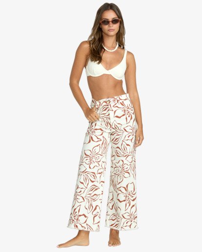 billabong, Free Fall - Pantaloni con gamba ampia da Donna, SALT CRYSTAL (scs) Free Fall - Wide Leg Trousers for Women  24B112500